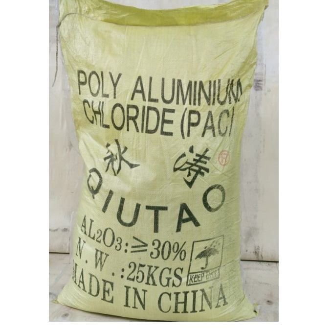 Poly Aluminum Chloride (Al2(OH)nCl6-n)m, PAC QUITAO, Trung Quốc, 25kg/bao